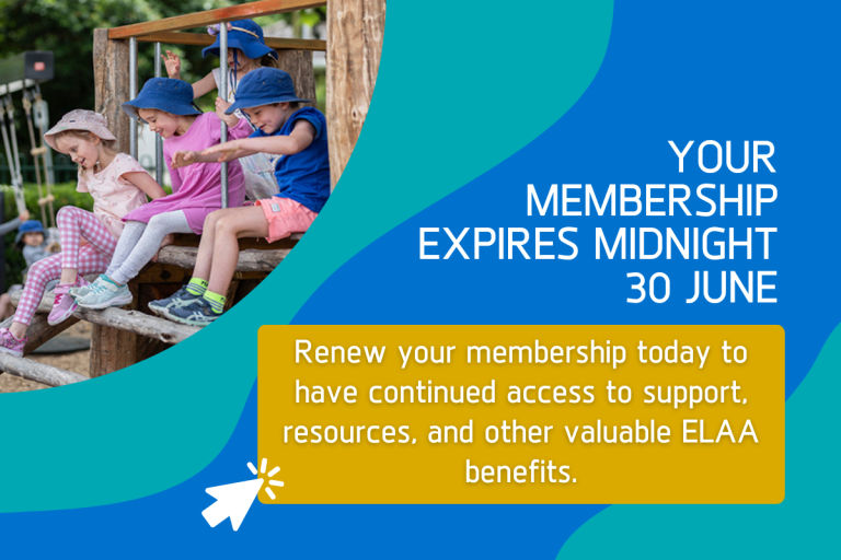 An illustration with image of children playing on woorden fort, saying membership expires 30 June